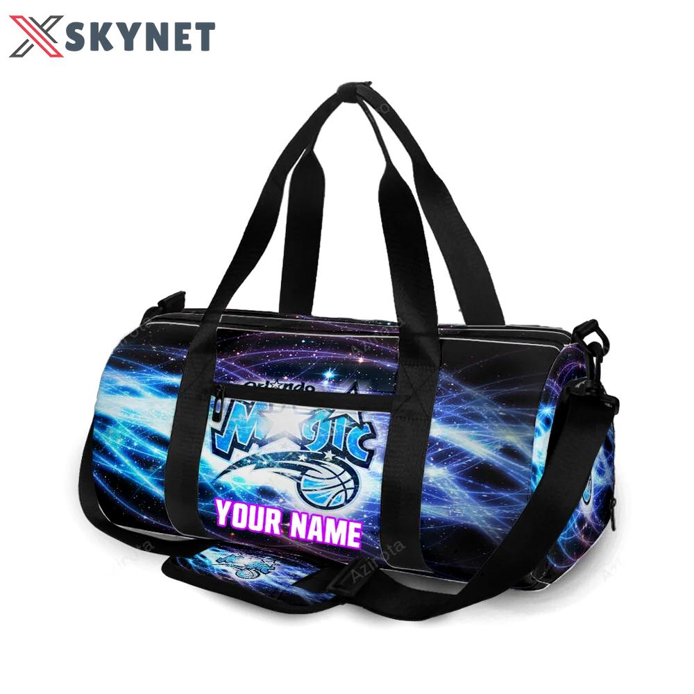 Orlando magic blue purple galaxy personalized name travel bag gym bag 1391 Travel Bag