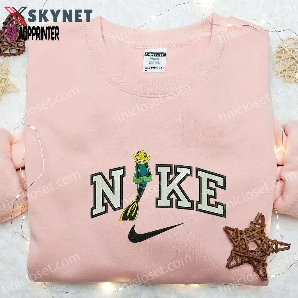 Oscar x nike cartoon embroidered hoodie + shark tale & nike inspired shirts Embroidered Shirt