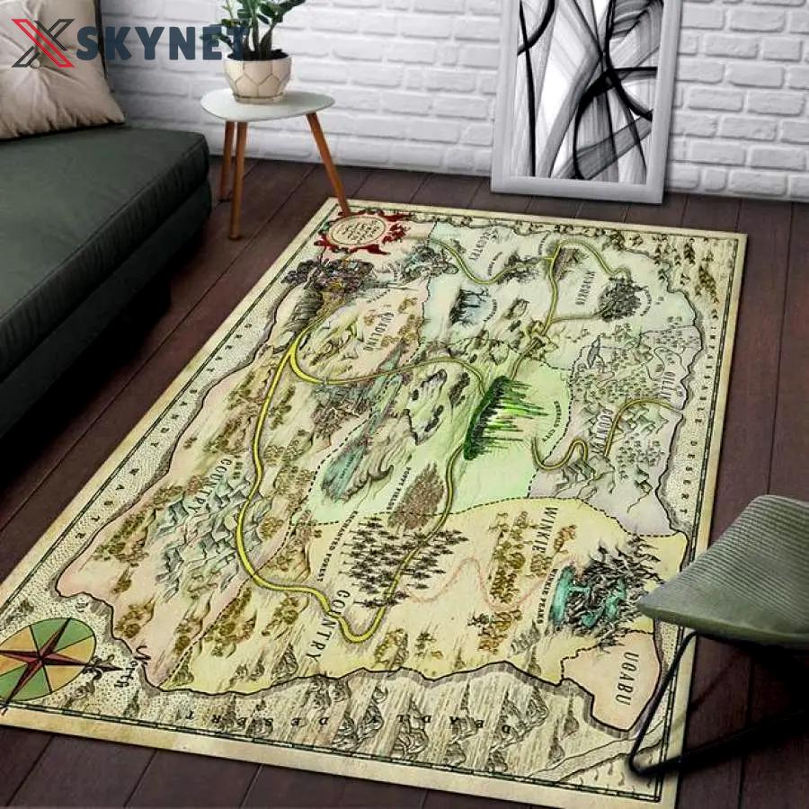Oz map area rug living room rug home decor home decor bedroom living room decor Rectangle Rug