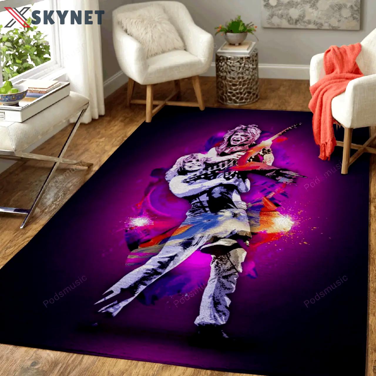Ozzy and randy music art for fans area rug living room carpet rug regtangle carpet floor decor home decor Rectangle Rug