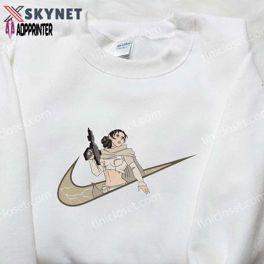 Padme amidala x nike embroidered hoodie & star wars shirt – nike inspired collection Embroidered Shirt