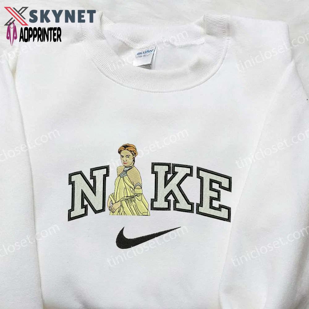 Padmé amidala x nike embroidered sweatshirt: star wars cartoon & nike inspired shirt Embroidered Shirt