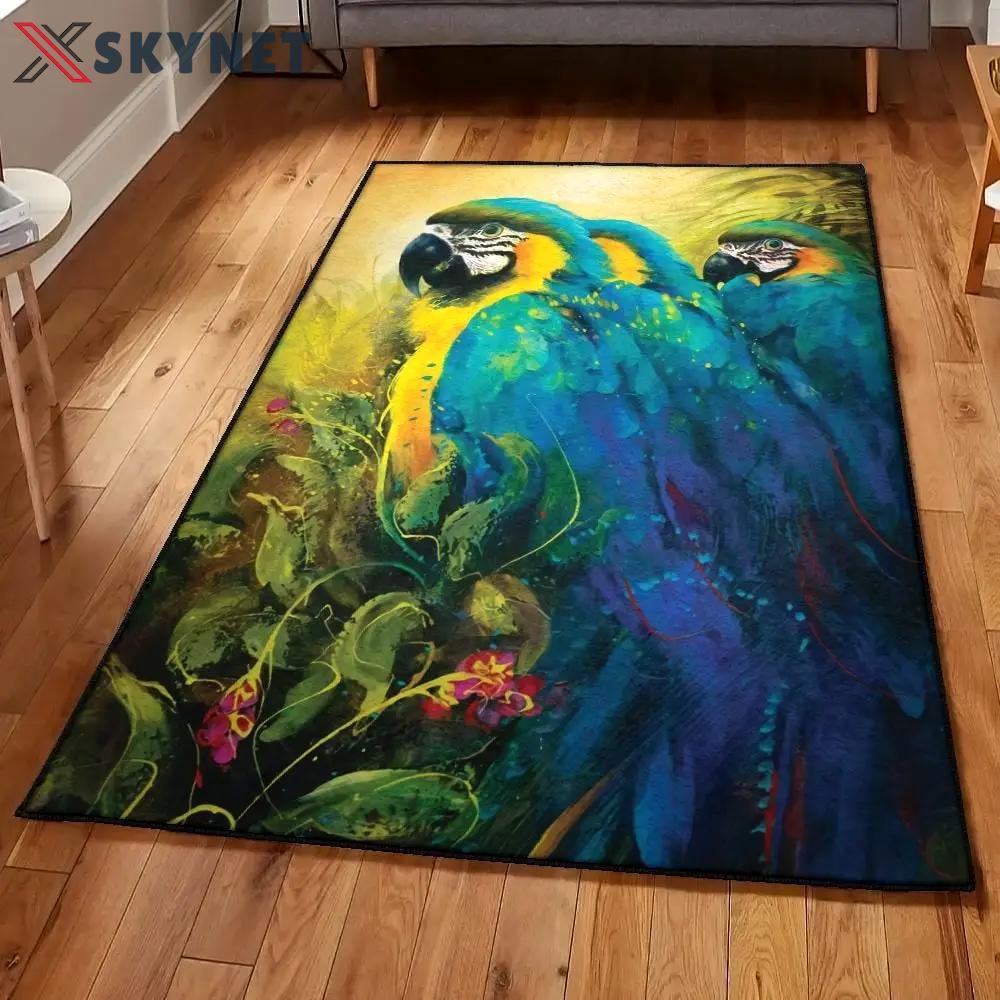 Parrot washable rugs, parrot rug Rectangle Rug