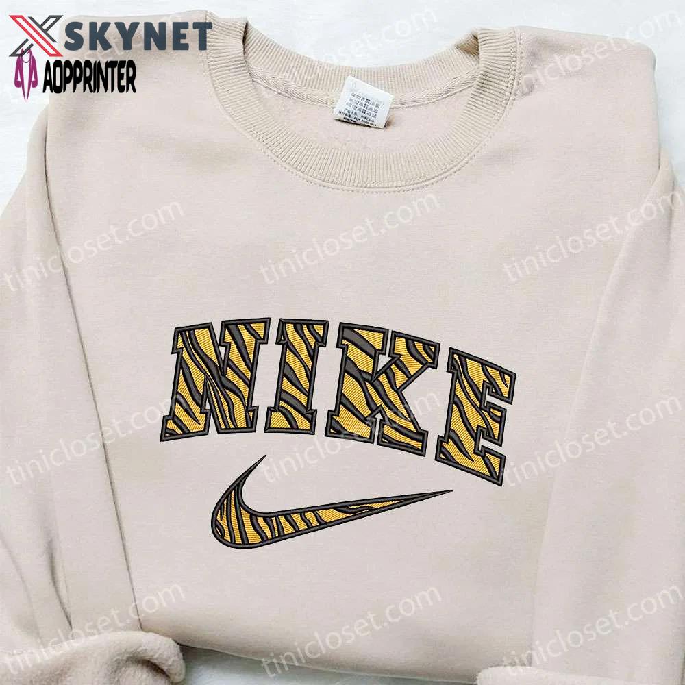 Pattern tigger x nike embroidered sweatshirt – best nike inspired hoodie perfect birthday gift Embroidered Shirt