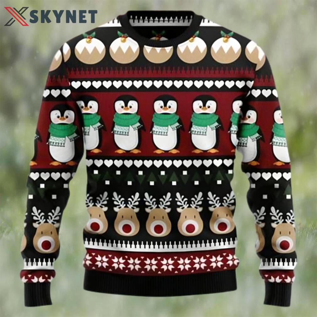 Penguin group reindeer best gift ugly christmas sweater Christmas Ugly Sweater
