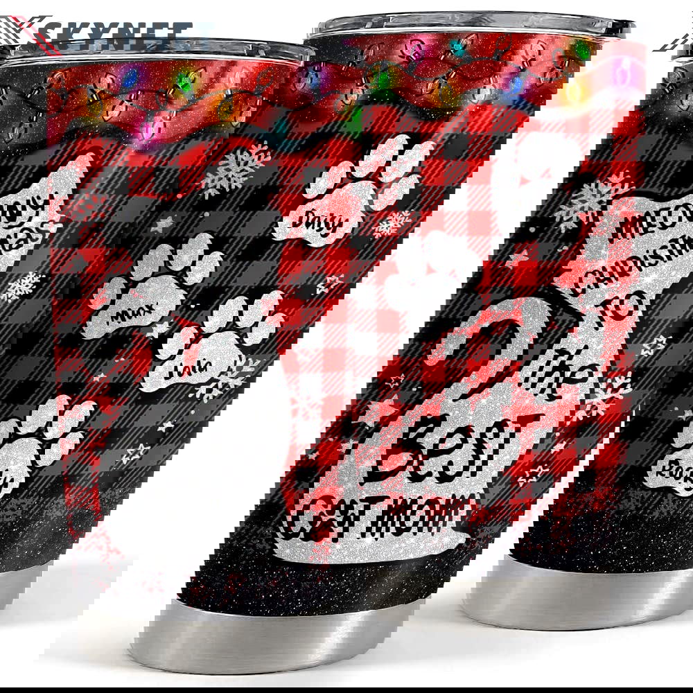 Personalized cat mom tumbler meowy christmas mother’s day gifts Personalized Tumbler