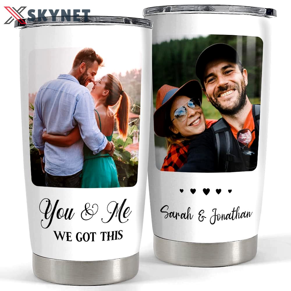 Personalized custom photo tumbler for couple till death do us part Personalized Tumbler