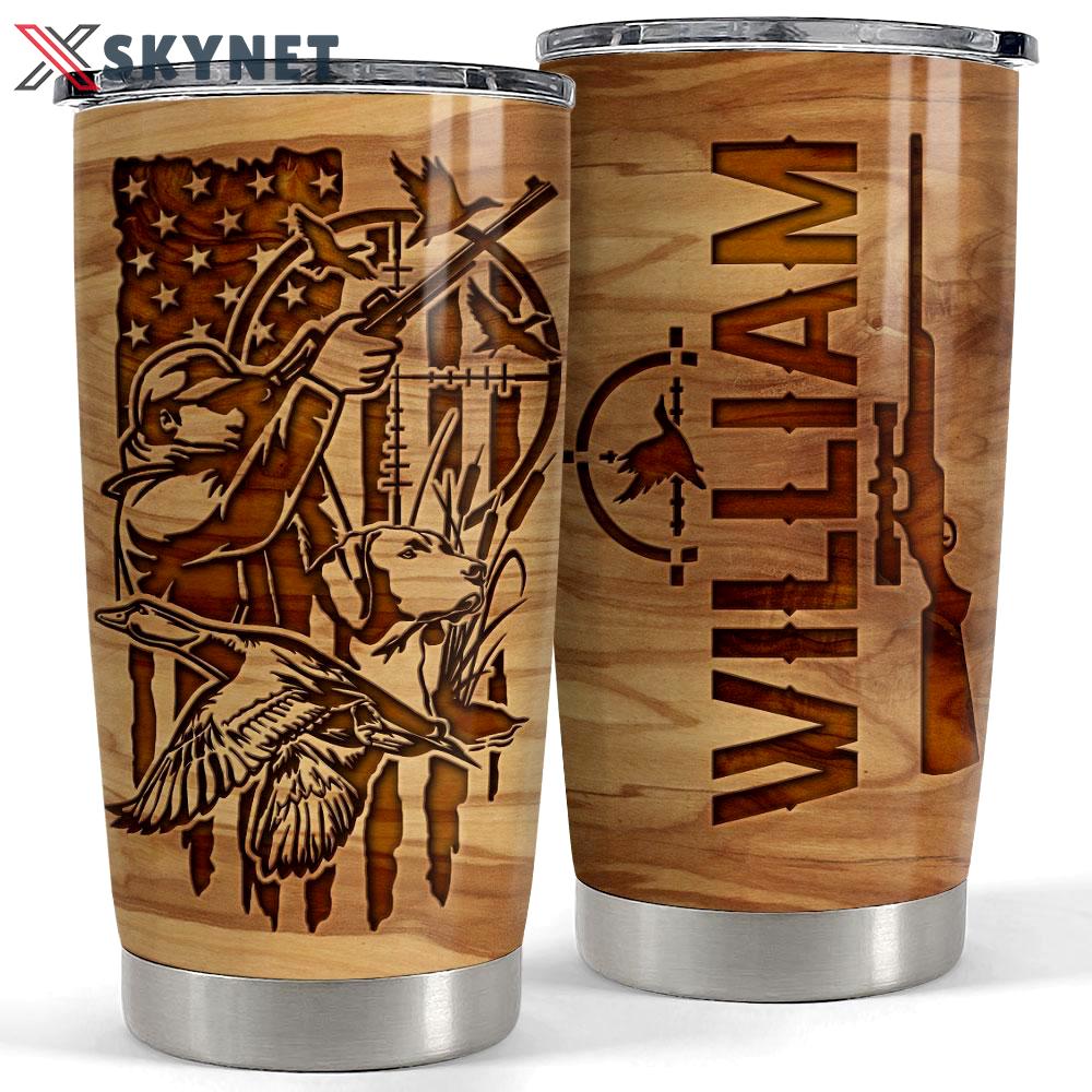 Personalized duck hunting tumbler with customize name Personalized Tumbler