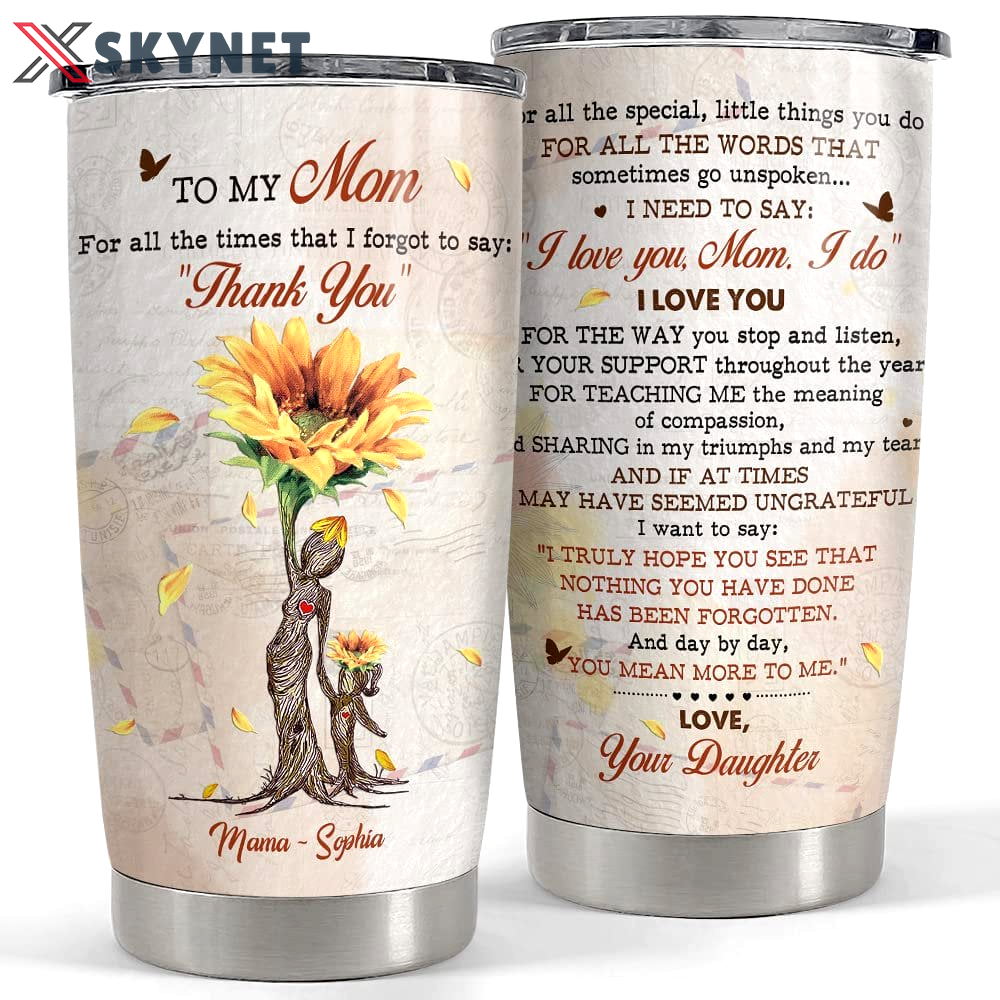 Personalized mom tumbler from daughter vintage style mother’s day gifts Personalized Tumbler