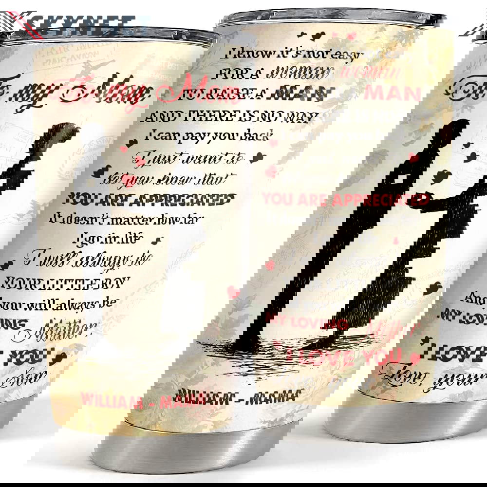 Personalized mom tumbler from son vintage style mother’s day gifts Personalized Tumbler