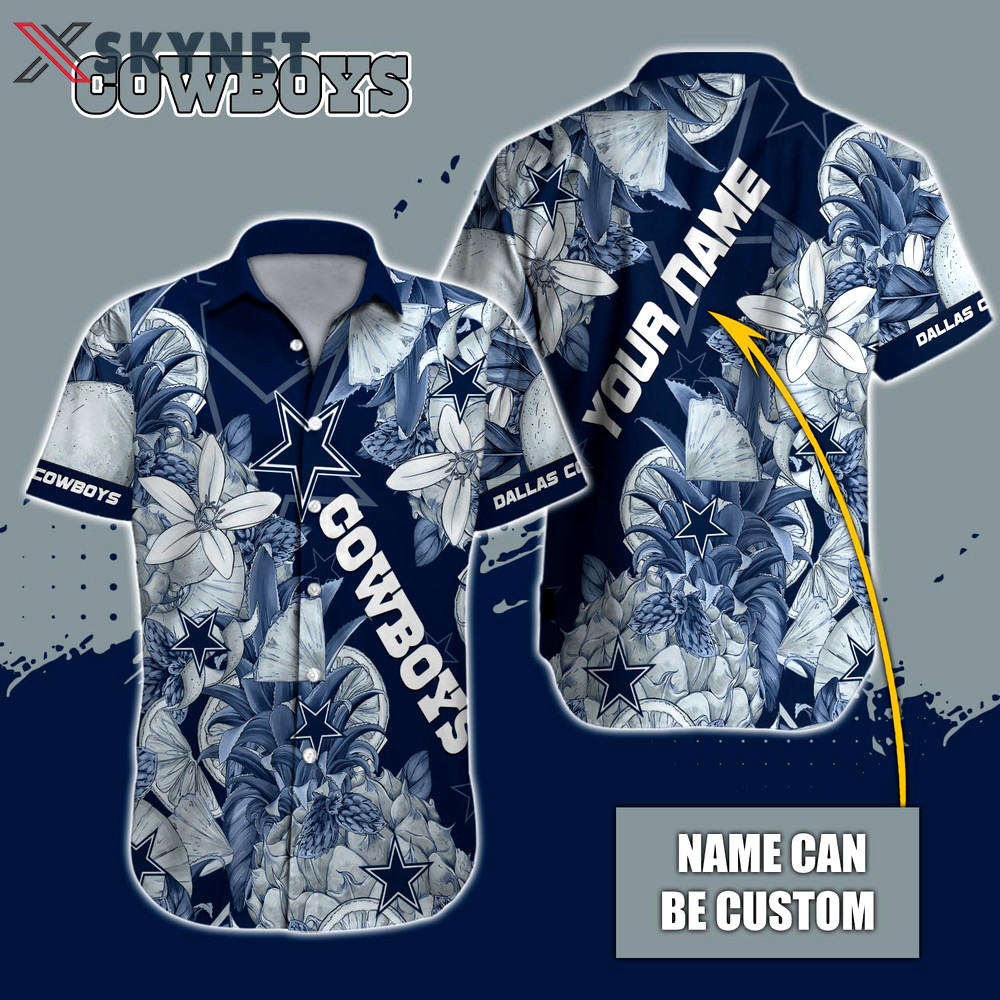 Personalized nfl dallas cowboys special tropical fruit hawaiian button shirt Hawaii Shirt Shorts & Flip Flops