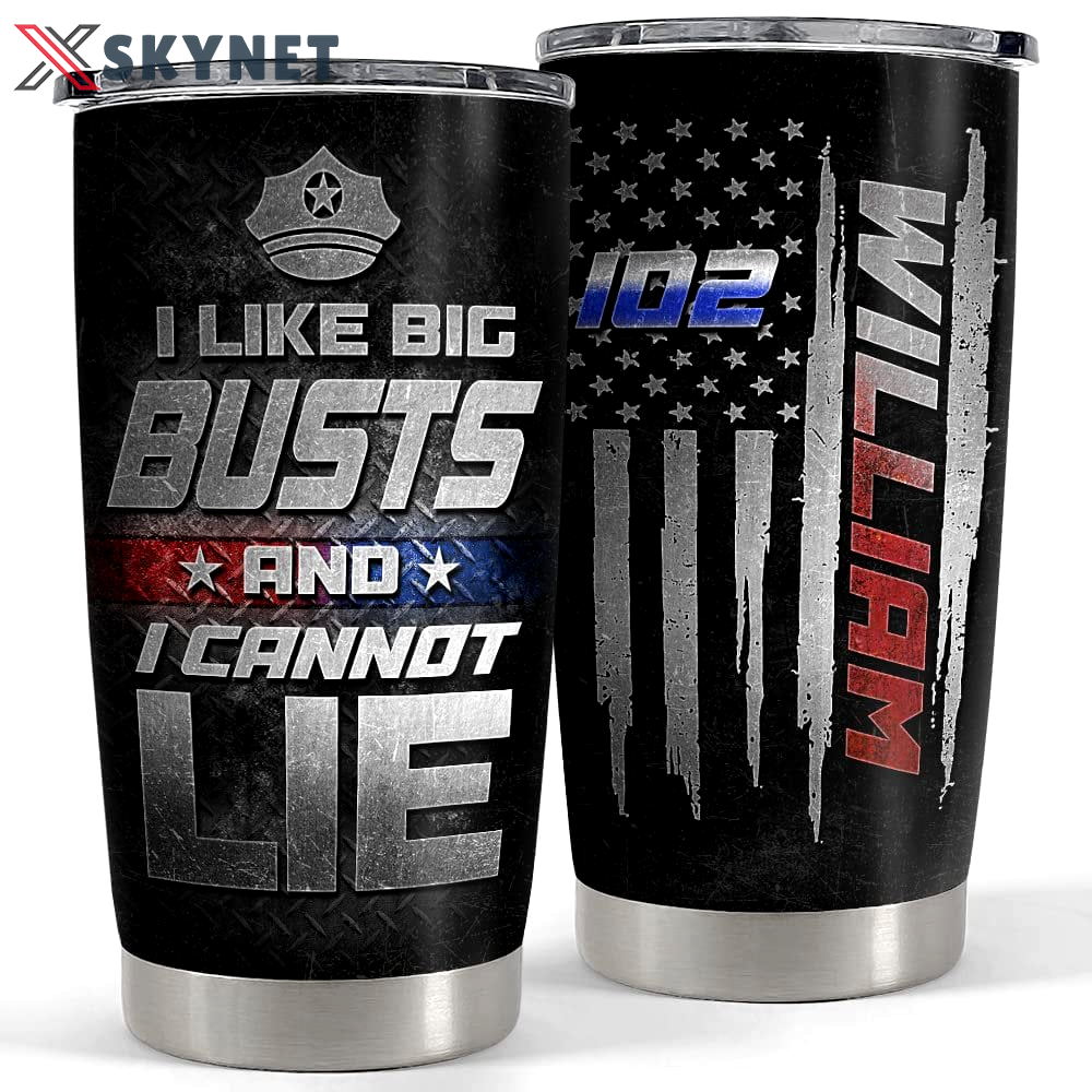 Personalized policeman tumbler funny gift police for man father Personalized Tumbler