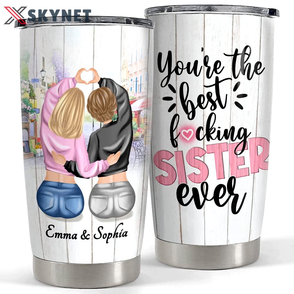 Personalized tumbler best sister ever funny gift for sister bestie Personalized Tumbler
