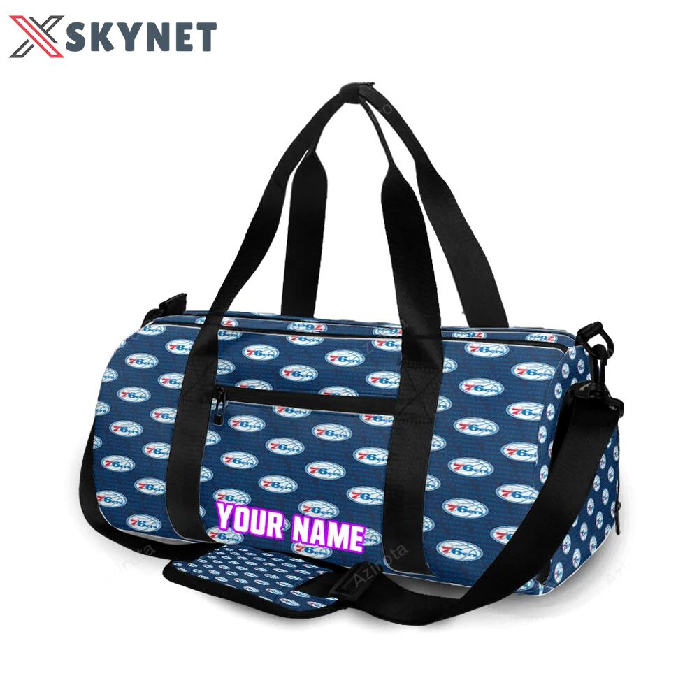 Philadelphia 76ers 5 personalized name travel bag gym bag 2282 Travel Bag