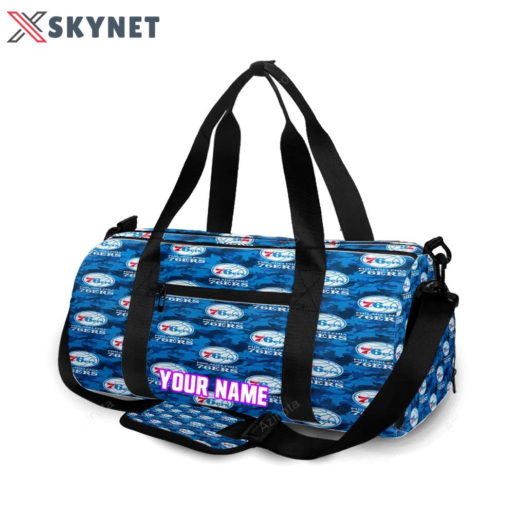 Philadelphia 76ers 6 personalized name travel bag gym bag 2203 Travel Bag