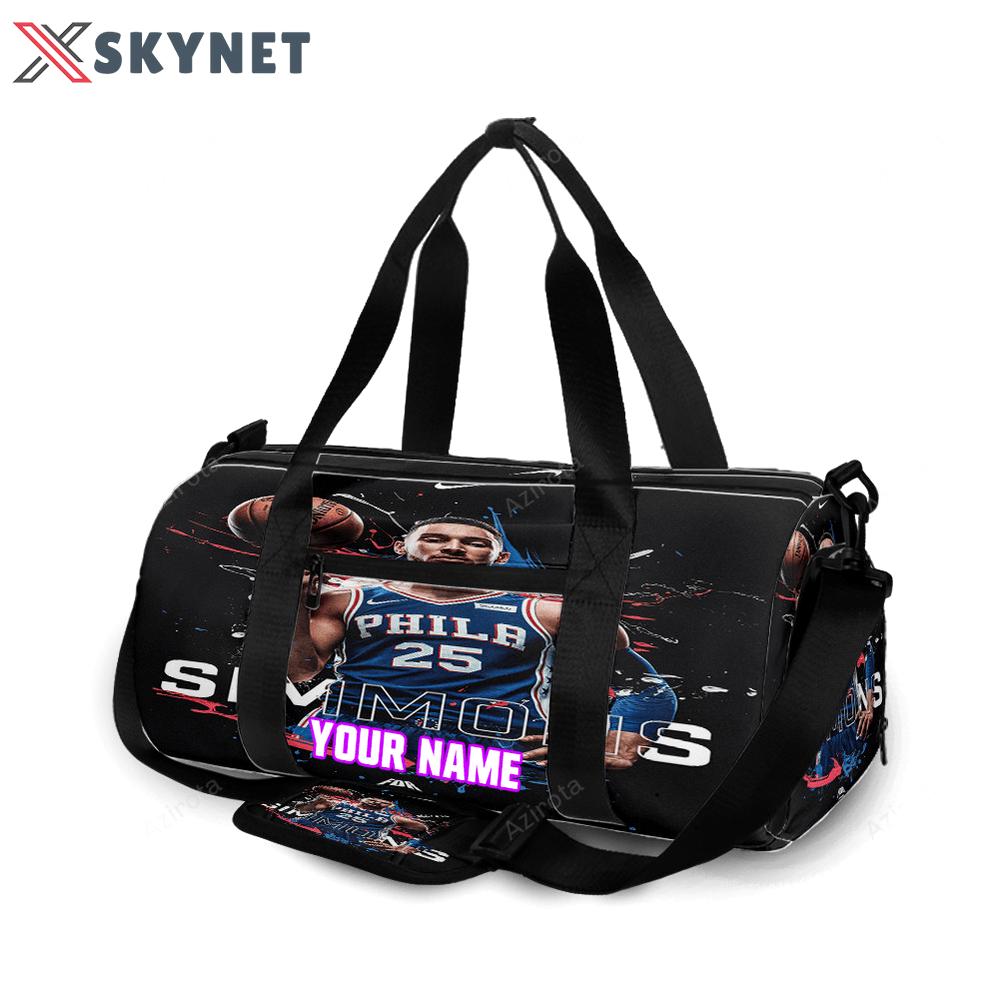 Philadelphia 76ers ben simmons colorwater personalized name travel bag gym bag 2185 Travel Bag