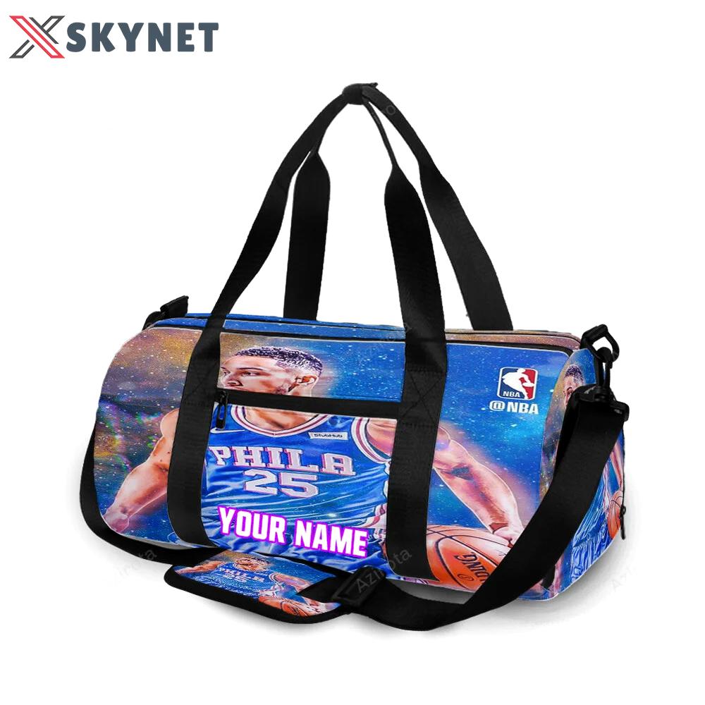 Philadelphia 76ers ben simmons galaxy personalized name travel bag gym bag 2201 Travel Bag
