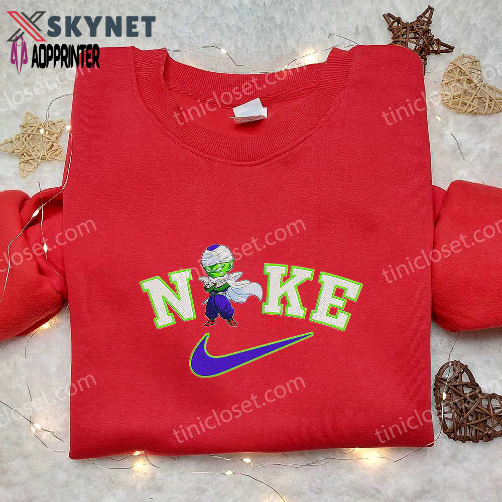 Piccolo x nike hoodie dragon ball & nike inspired embroidered shirts Embroidered Shirt