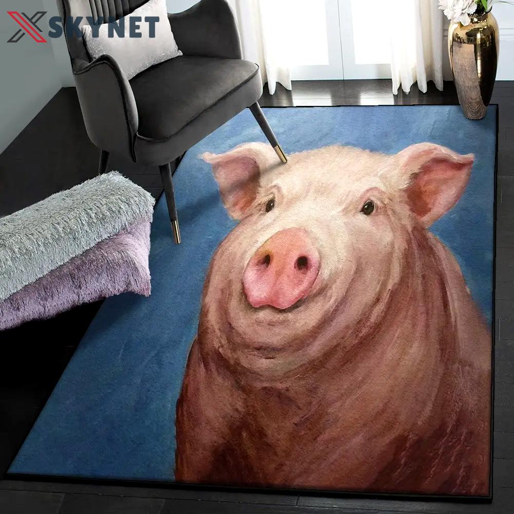 Pig art deco rug, a pig gs cl rug Rectangle Rug