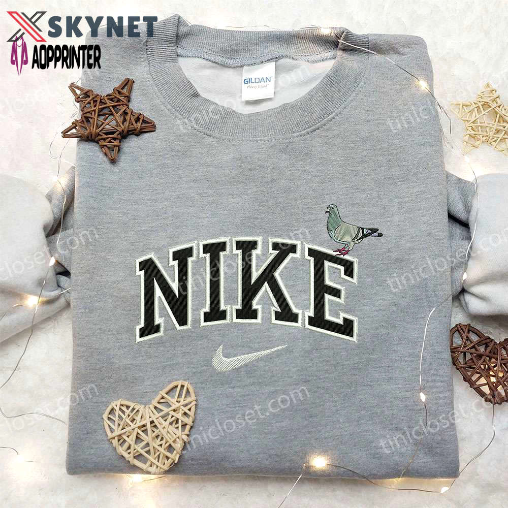 Pigeon x nike embroidered sweatshirt: animal & nike inspired shirt Embroidered Shirt