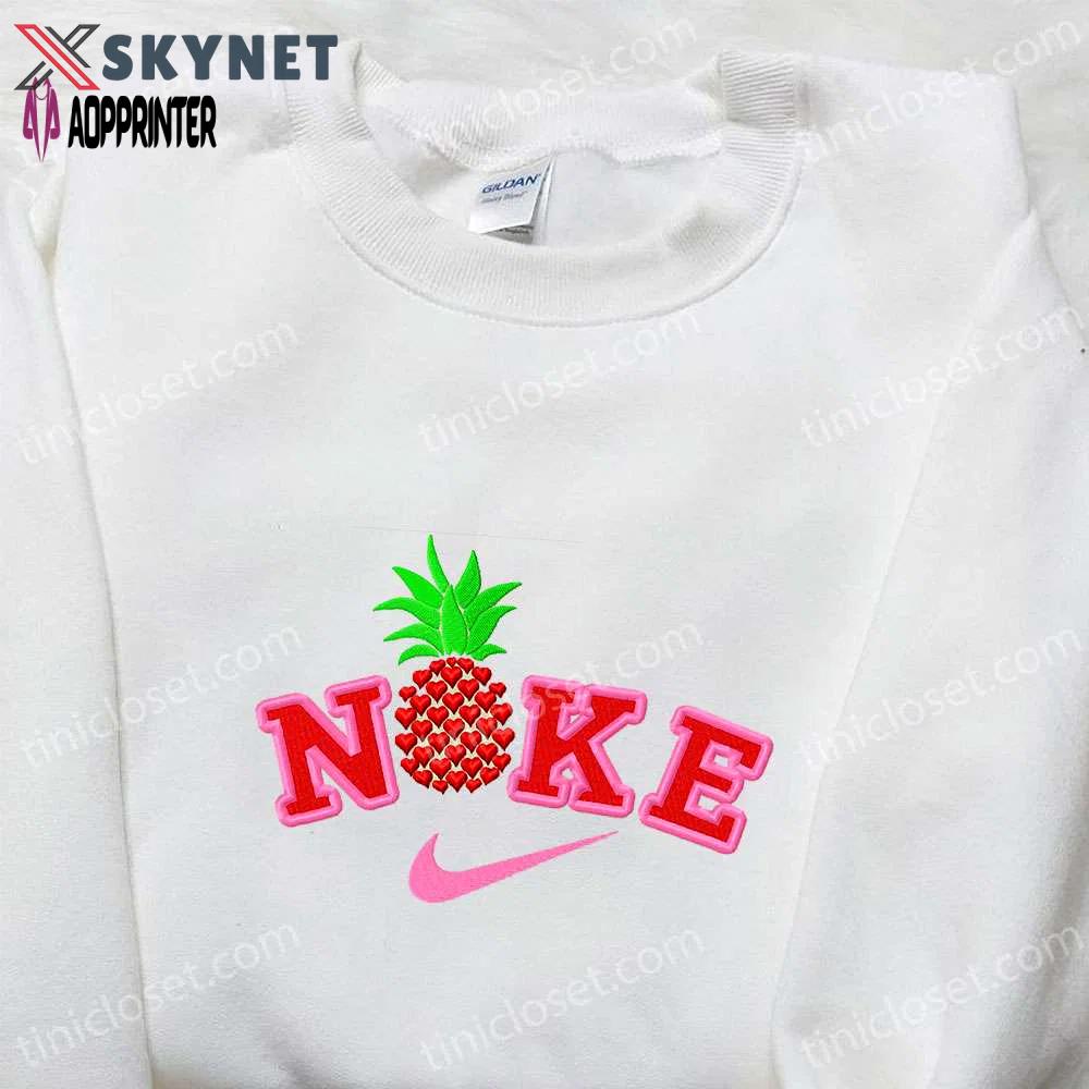 Pineapple x nike embroidered shirt: custom birthday gift idea with best nike embroidery Embroidered Shirt