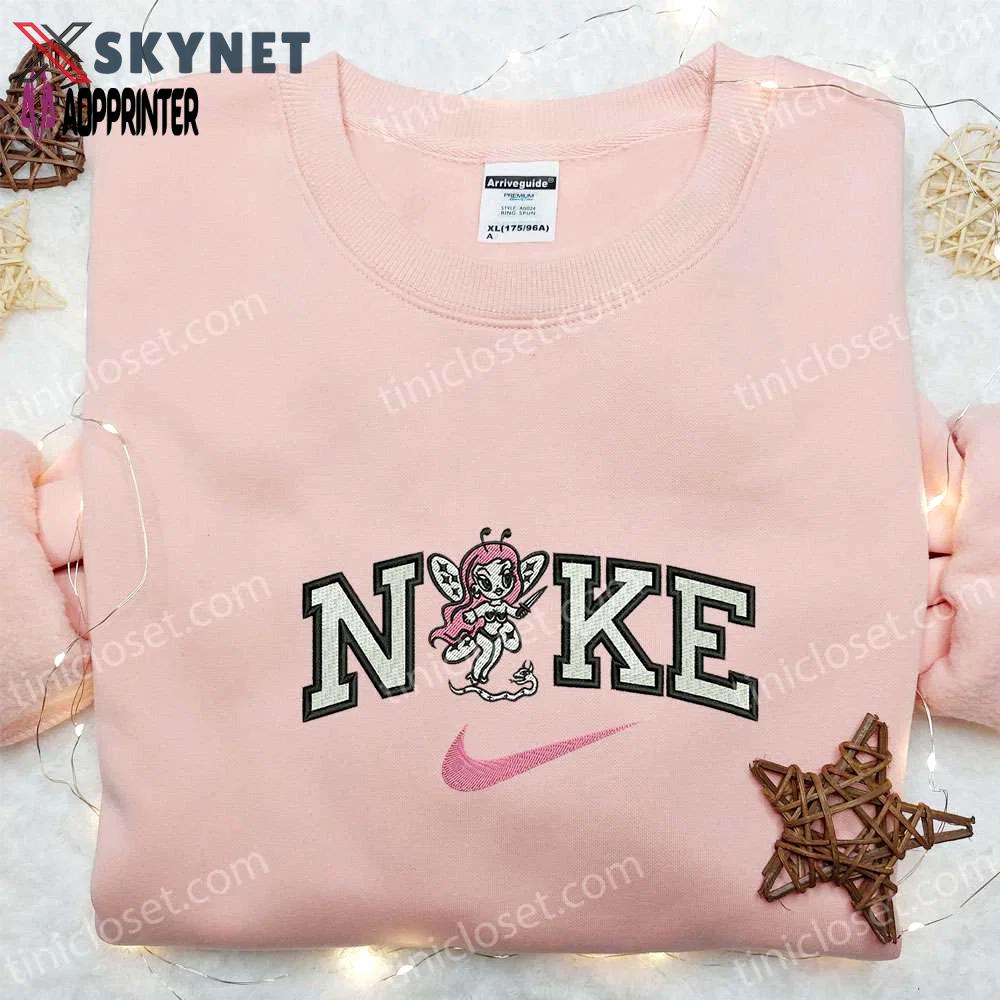 Pink fairy knife snake x nike embroidered sweatshirt: custom hoodie & halloween shirt Embroidered Shirt