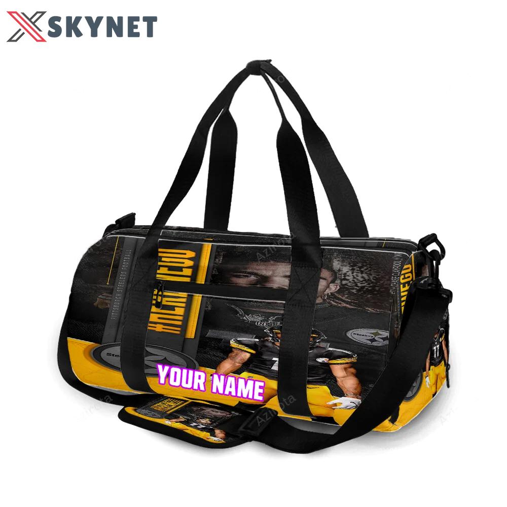 Pittsburgh steelers chase claypool no11 m2 personalized name travel bag gym bag 1592 Travel Bag