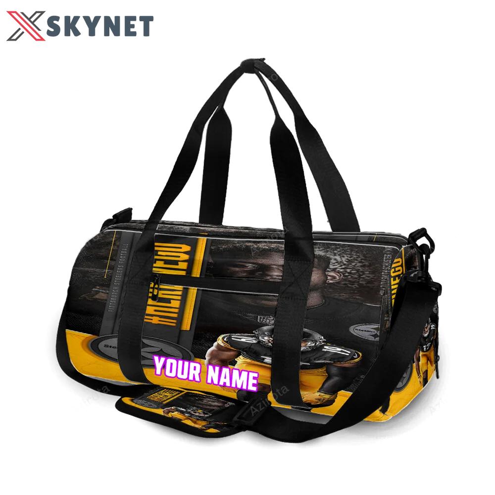 Pittsburgh steelers juju smith no19 personalized name travel bag gym bag 2004 Travel Bag
