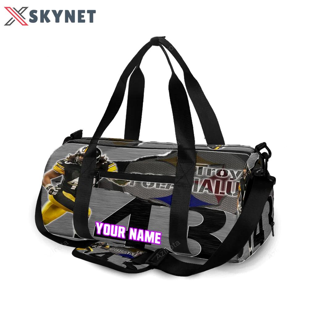 Pittsburgh steelers troy polamalu no43 m3 personalized name travel bag gym bag 1202 Travel Bag