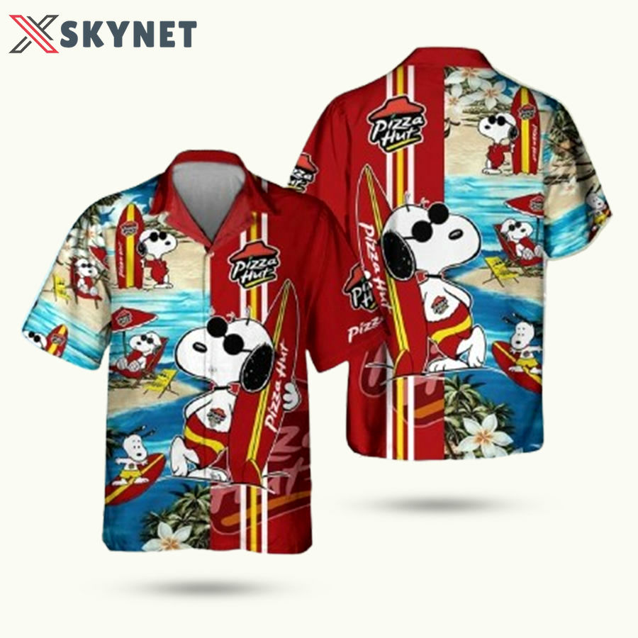 Pizza hut food snoopy beach hawaiian shirt Hawaii Shirt Shorts & Flip Flops