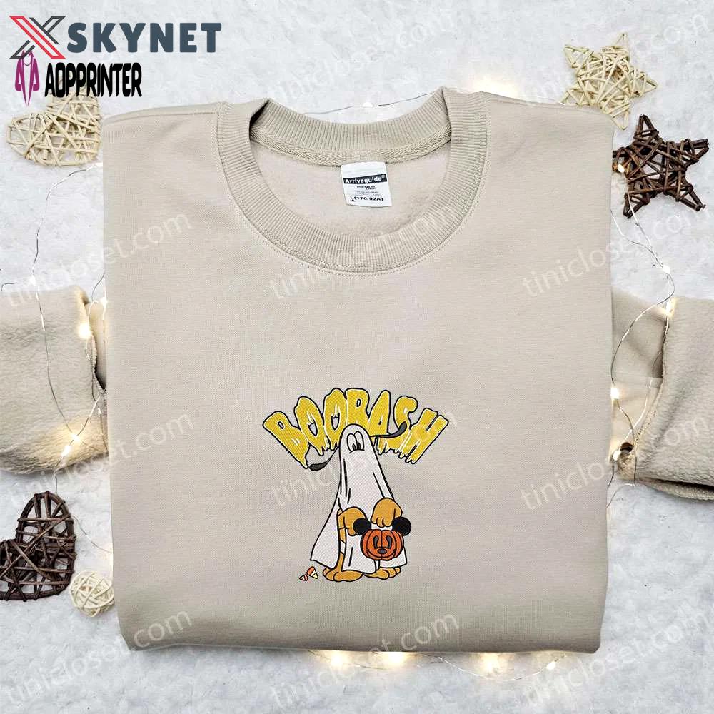 Pluto boo bash embroidered sweatshirt – disney characters hoodie best halloween gift ideas Embroidered Shirt