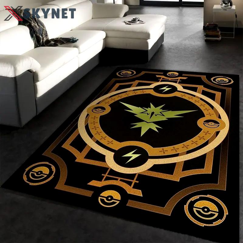 Pokemon go team instinct area rug living room and bed room rug rug regtangle carpet floor decor home decor Rectangle Rug