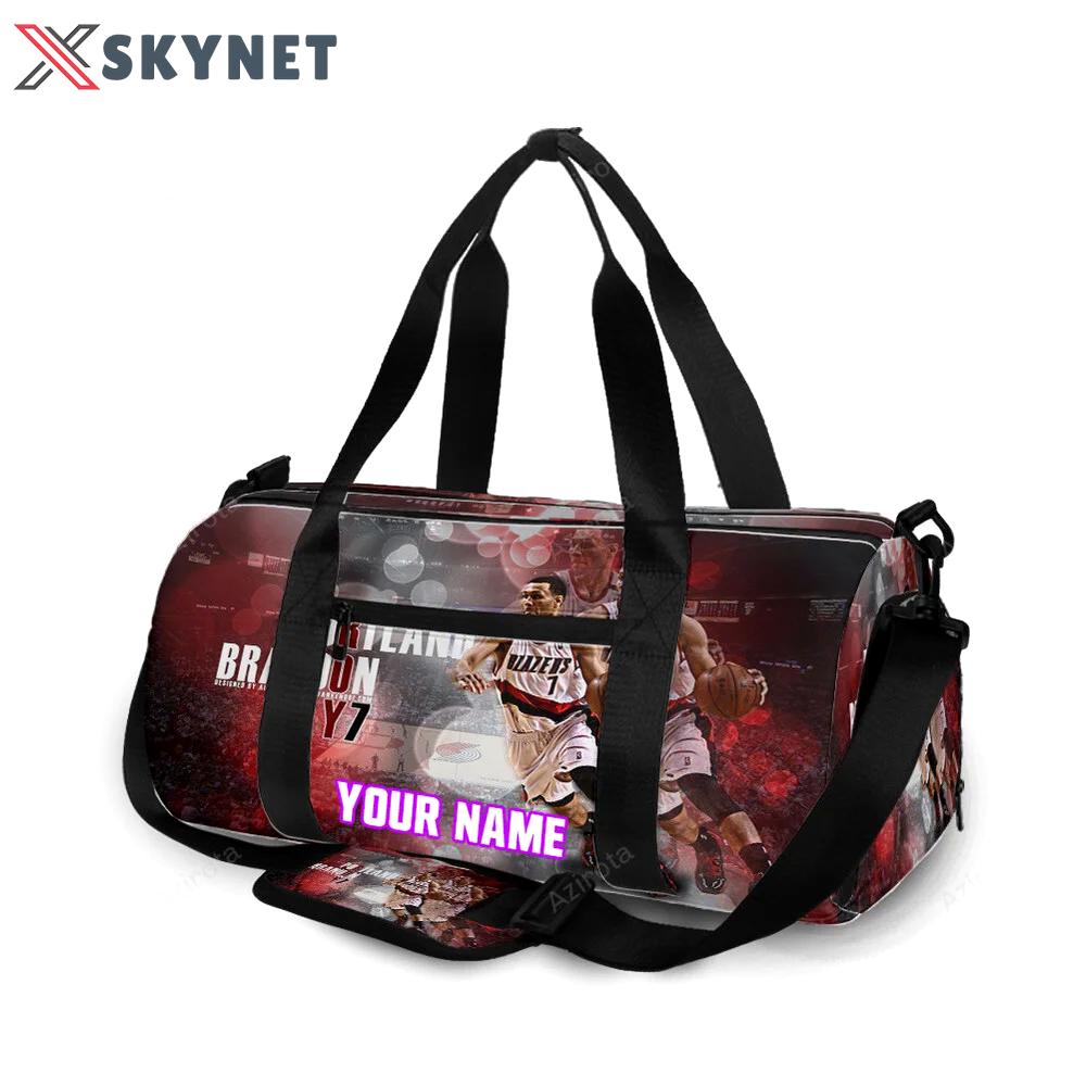 Portland trail blazers brandon roy1 personalized name travel bag gym bag 2353 Travel Bag