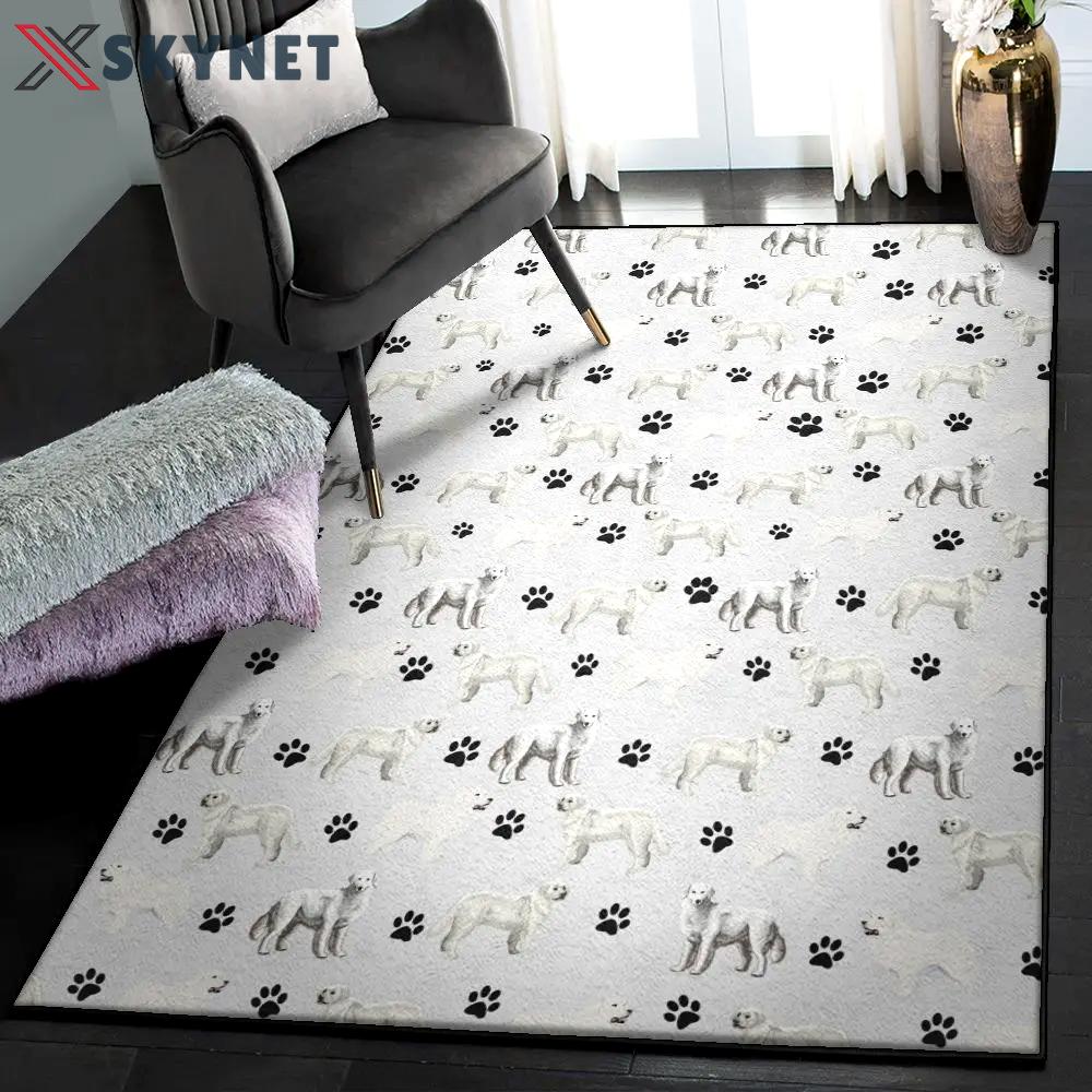 Puppy paws living room rugs, maremma sheepdog paw rug Rectangle Rug