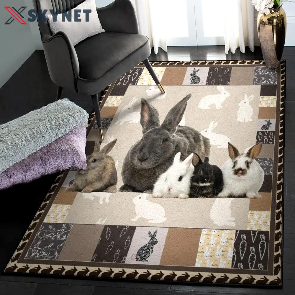 Rabbit large area rugs, rabbits rug Rectangle Rug