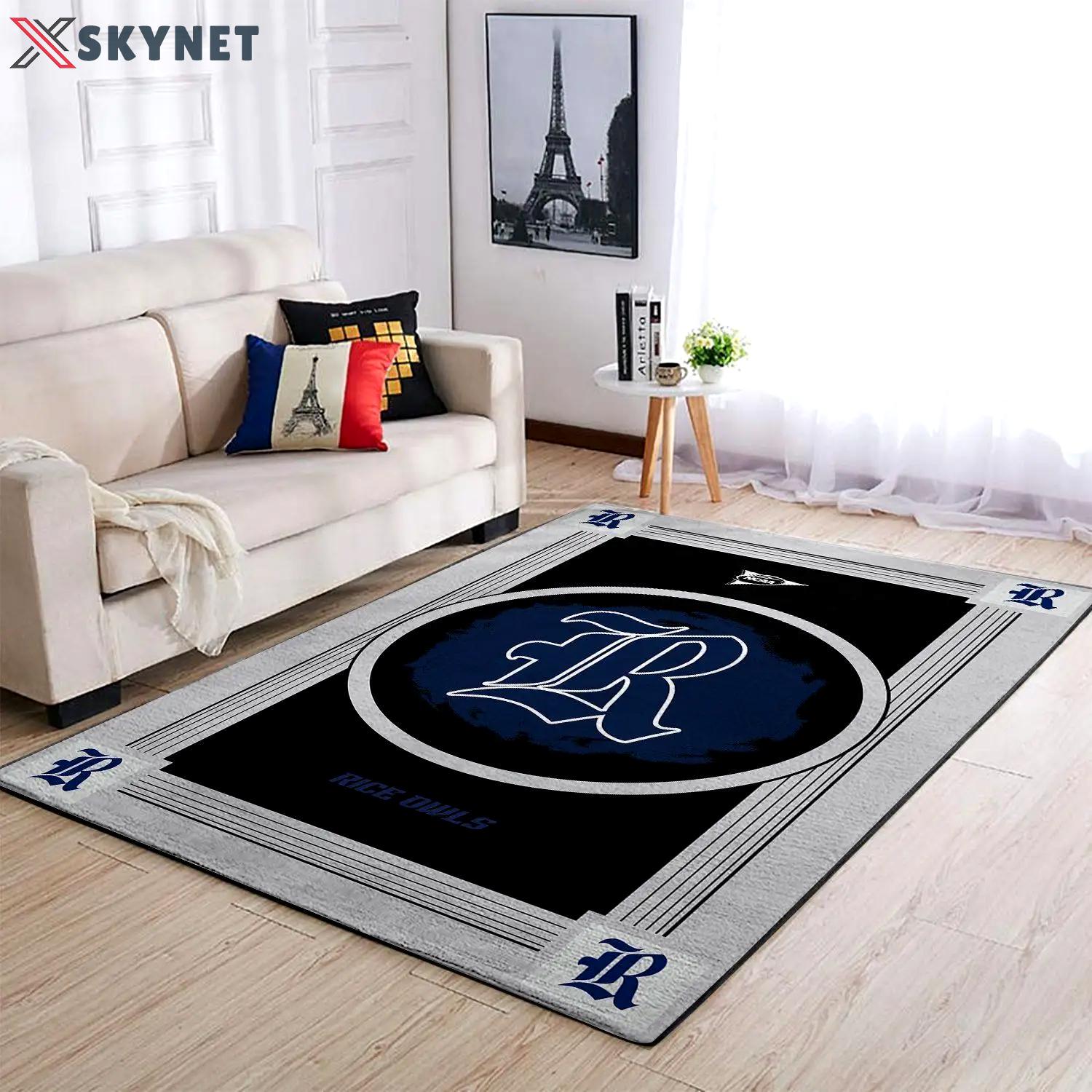 Rice owls area rugs ncaa football basketball living room carpet 20030352 2 Rectangle Rug