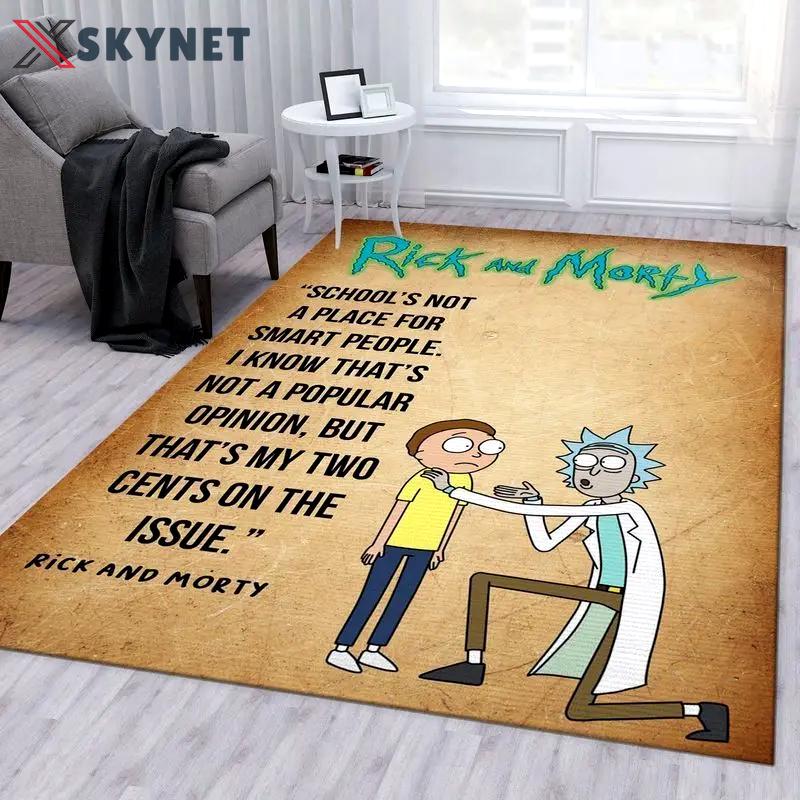 Rick and morty 111 area rug living room and bed room rug rug regtangle carpet floor decor home decor Rectangle Rug
