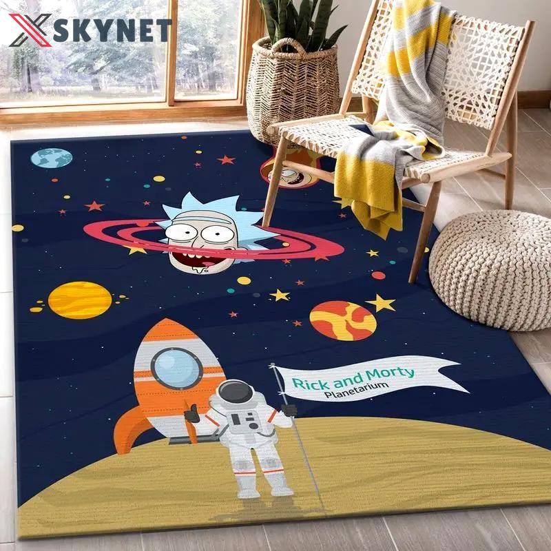 Rick and morty 118 area rug living room and bed room rug rug regtangle carpet floor decor home decor Rectangle Rug