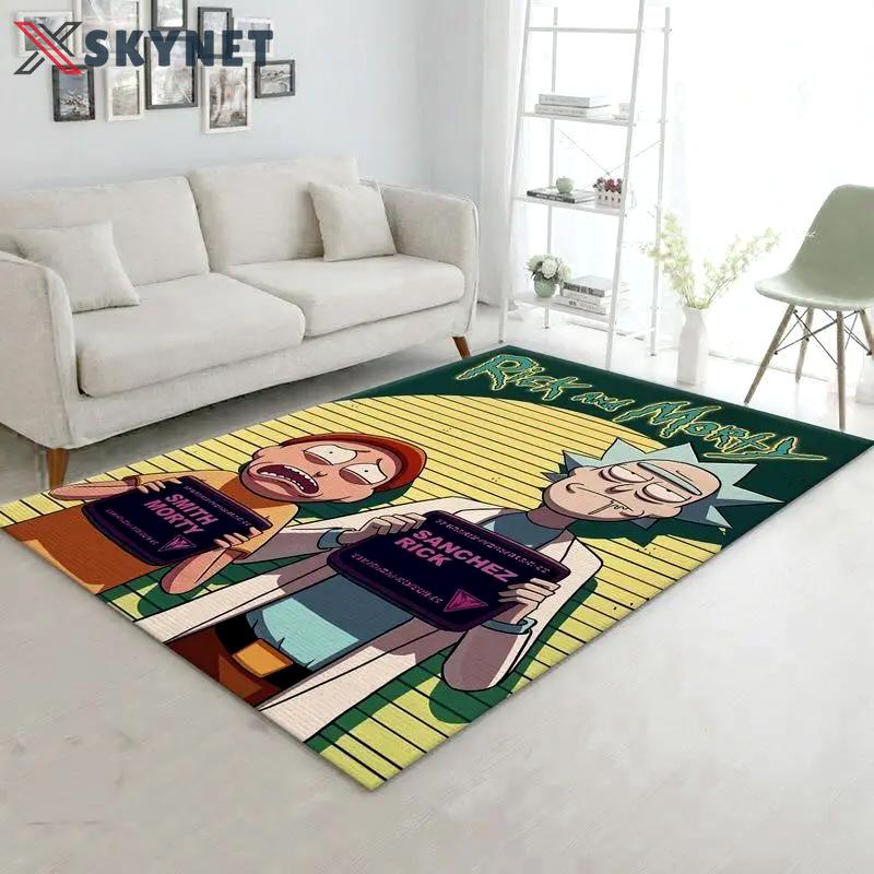 Rick and morty 125 area rug living room and bed room rug rug regtangle carpet floor decor home decor Rectangle Rug