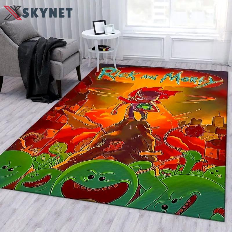 Rick and morty 127 area rug living room and bed room rug rug regtangle carpet floor decor home decor Rectangle Rug