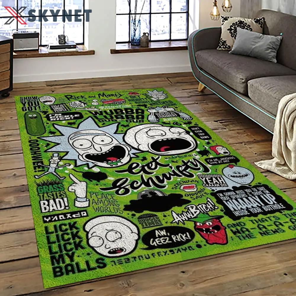 Rick and morty cartoon tv show retangle carpet area rug home decor best gift for family rm26 Rectangle Rug