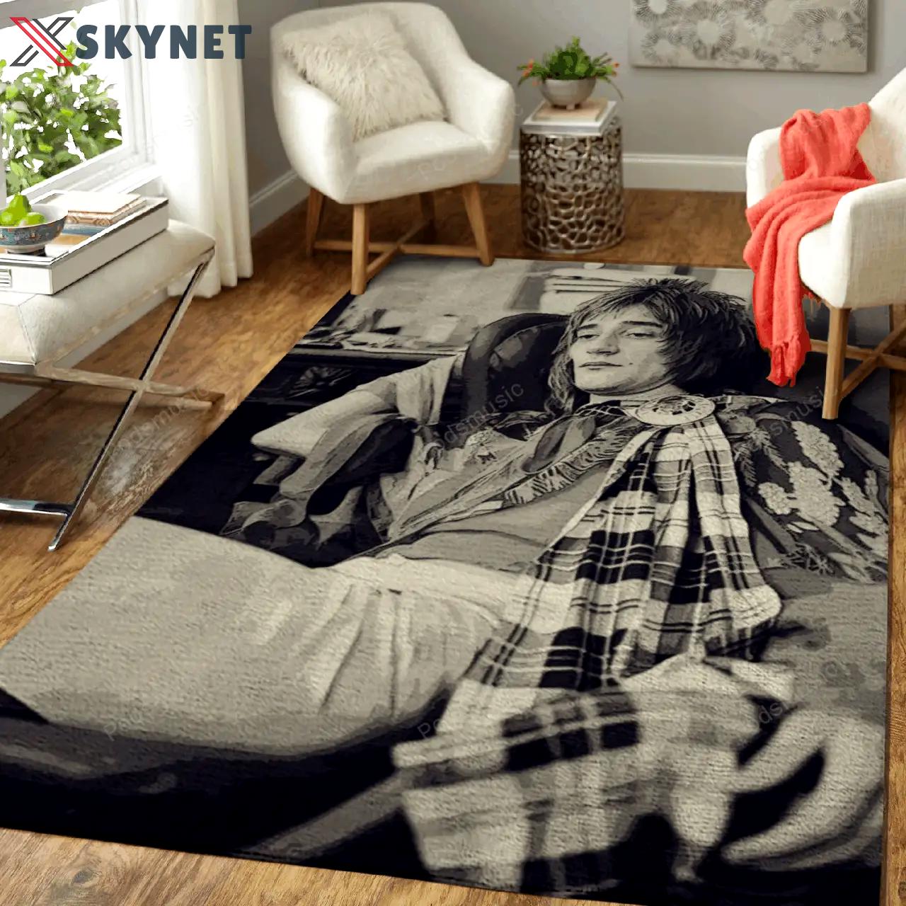Rod stewart 1 music artist art for fans area rug living room carpet rug regtangle carpet floor decor home decor Rectangle Rug