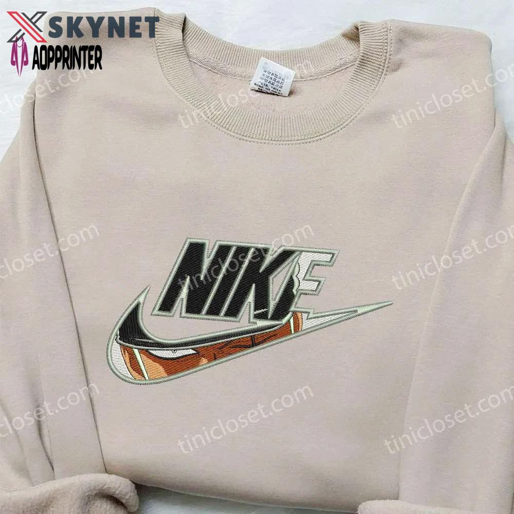 Roronoa zoro x nike embroidered sweatshirt one piece shirt nike inspired tee Embroidered Shirt