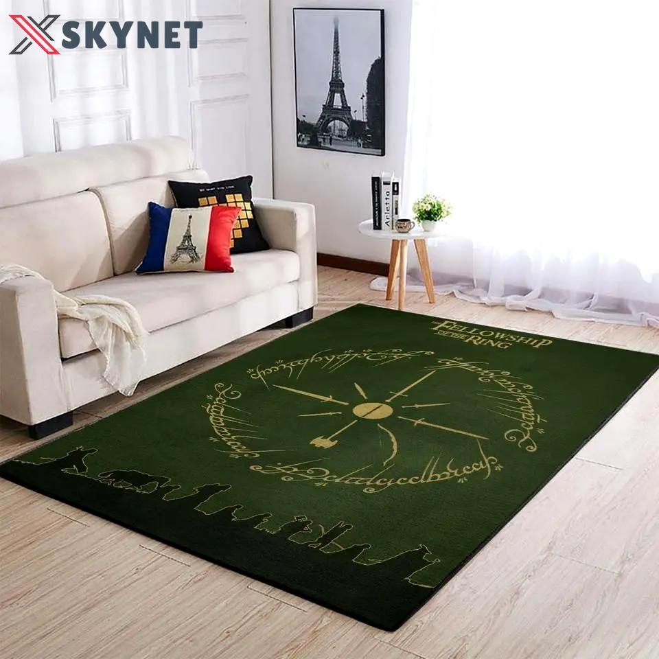 Round rug green bedroom living room carpet cute home rug regtangle carpet floor decor home decor Rectangle Rug