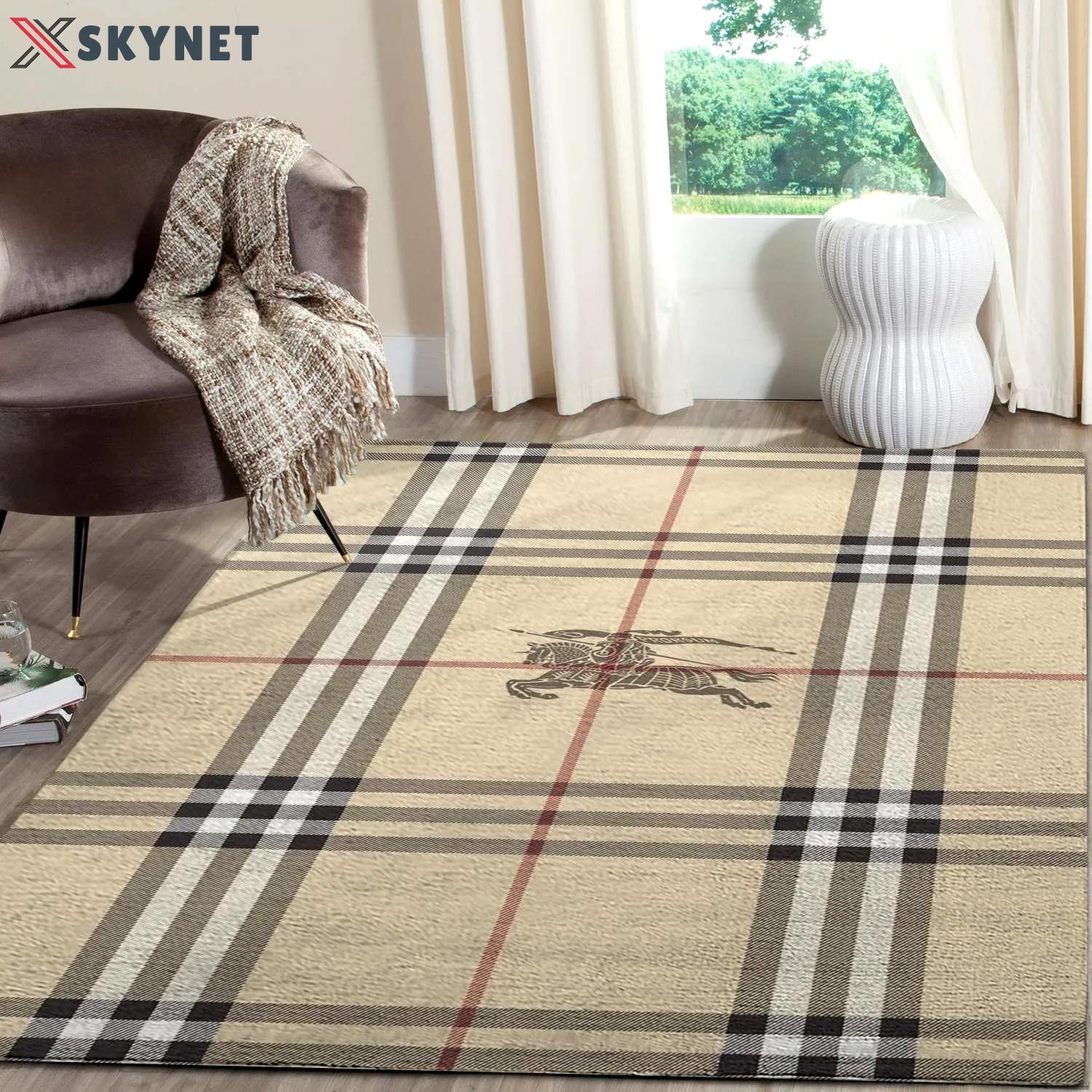 Rugs in living room and bedroom - Burberry luxury brand area rug carpet living room rug floor mats keep warm in winter Rectangle Rug