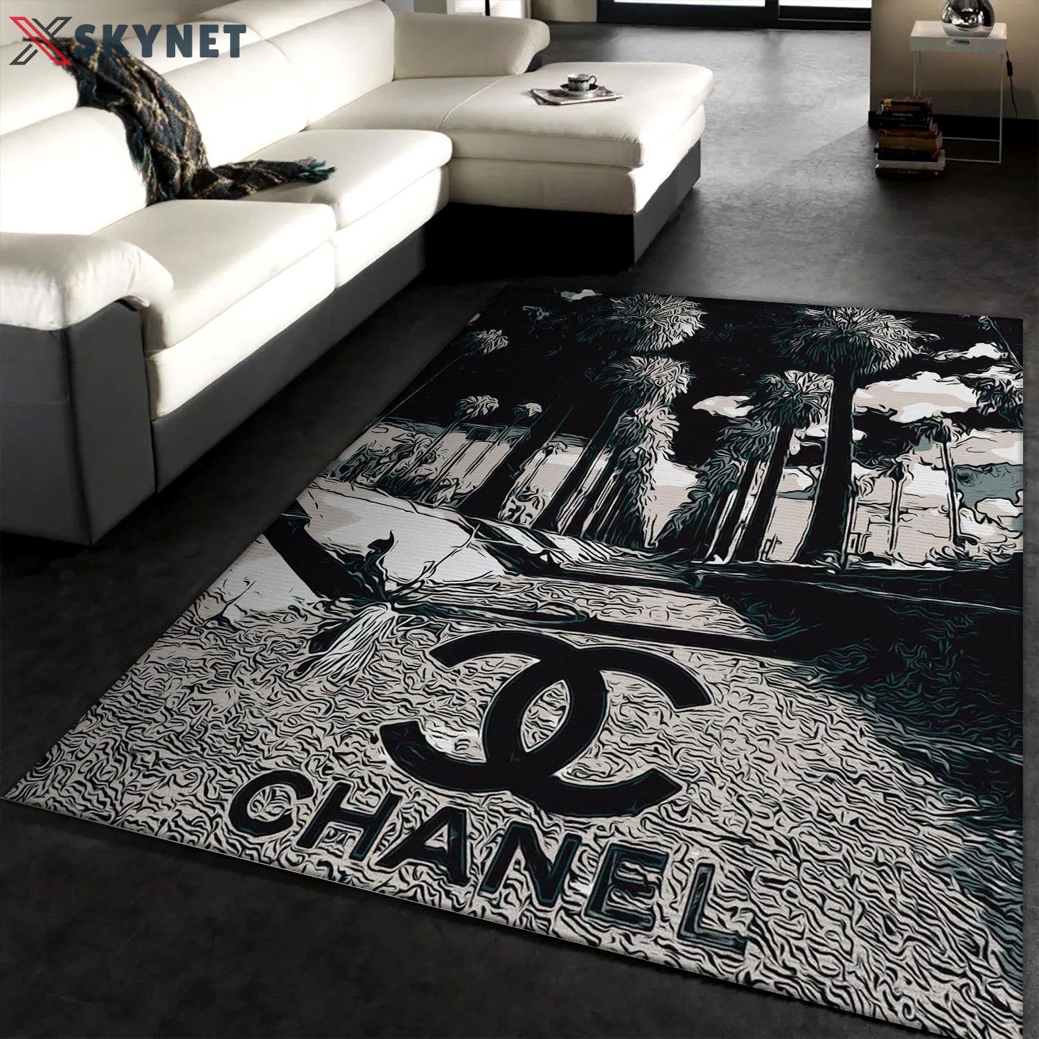 Rugs in living room and bedroom - Chanel area rugs fashion brand rug floor decor floor mats keep warm in winter Rectangle Rug