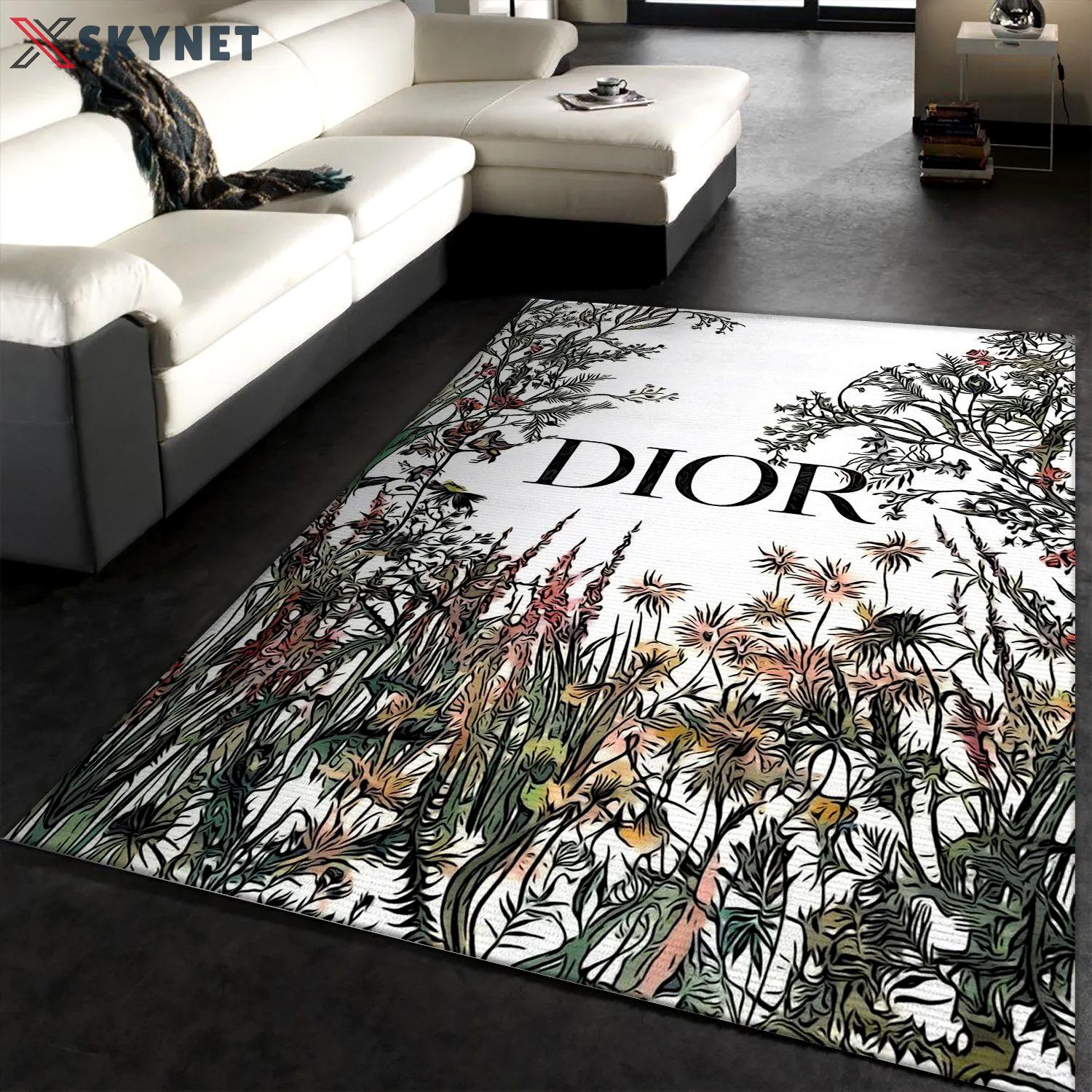 Rugs in living room and bedroom - Dior area rugs fashion brand rug floor decor home decorations Rectangle Rug