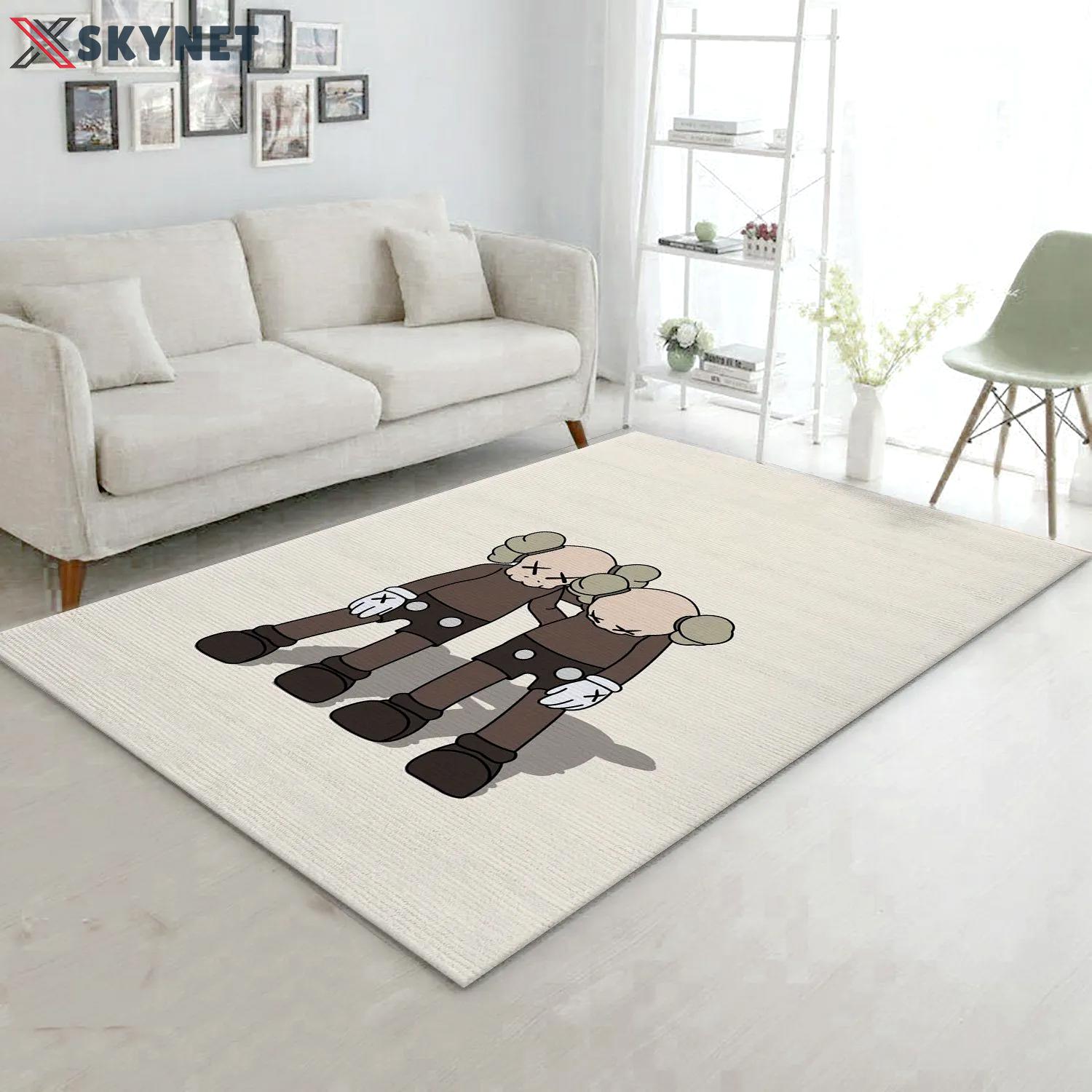 Rugs in living room and bedroom - Kaws along the way brown rug living room rug floor decor home decorations Rectangle Rug
