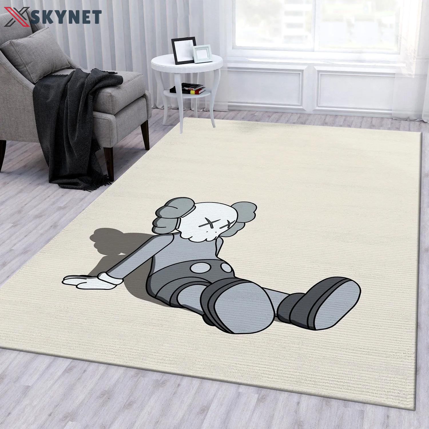 Rugs in living room and bedroom - Kaws holiday grey fashion brand area rug living room rug floor decor home decorations Rectangle Rug