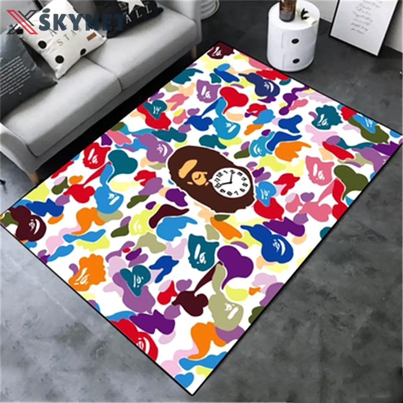 Rugs in living room and bedroom bape area rug hypebeast carpet luxurious fashion brand logo living room rugs rug regtangle carpet floor decor home decor v1400 Rectangle Rug